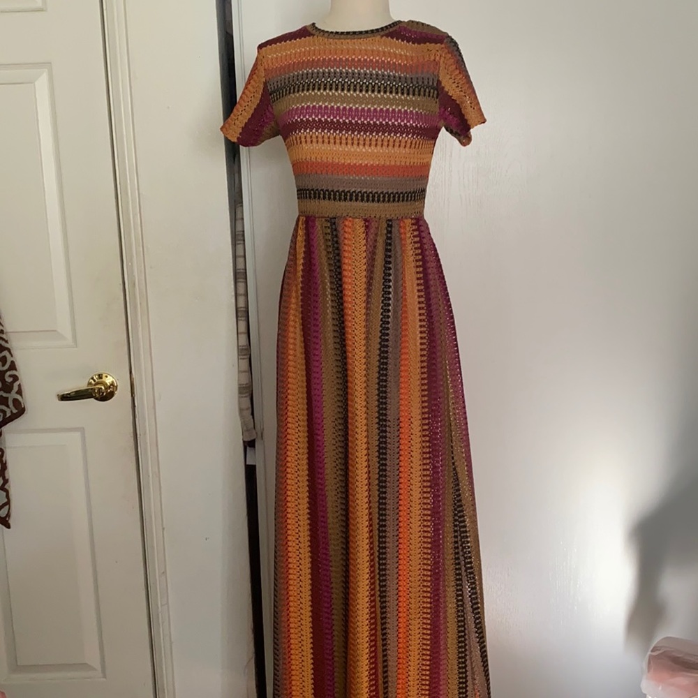 Maxi color stripe dress